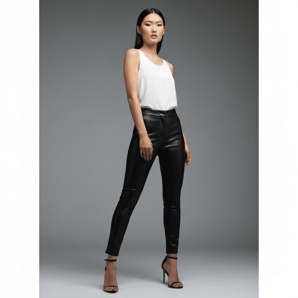 Faux-Leather Trousers